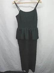 ◇ Θ e/rm シンプル系 ノースリーブ ロング丈 ワンピース サイズF ブラック系 レディース E  【1507160031053】