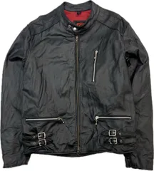 【超特大４ＸＬ】 Axel 牛革 ダブル ライダースジャケット ブラック Amazon | 【本革 牛革 バッファローレザー】 AXEL ライダース