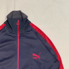80s PUMA マレーシア製 トラックジャケット ジャージ ネイビー L