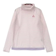 サイズ：M LE COQ GOLF ルコックゴルフ  ハイネック長袖Tシャツ ボーダー柄 ピンク系 [240101522914] ゴルフウェア レディース ストスト