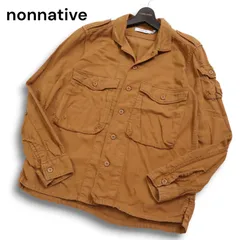 nonnative ノンネイティブ 通年 ROAMER SHIRT C/S TWILL OVERDYED★ 絹 シルク混 ミリタリー シャツ ジャケット Sz.1 メンズのサムネイル
