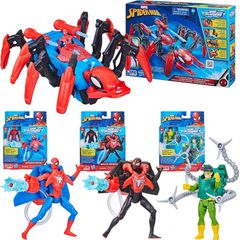 【新品未開封】 ハズブロ マーベル MARVEL スパイダーマン エピックヒーローシリーズ ウェブ・スプラッシャーズ　クロール＆ブラスト・スパイダー＆アクションフィギュア 4体セット 4インチ(10cm) アメコミ ヒーロー ヴィラン おもちゃ 玩具 グッズ
