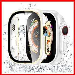 【おすすめ】 49mm_White/Gold 2pack 【2枚 2022防水モデル】BELIYO Apple Watch ケース 49mm 45mm 44mm