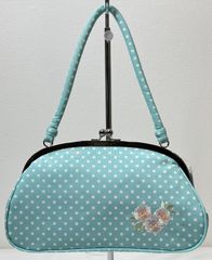 よっち様専用ページ【特価・新品】和装　バッグ　がま口　水色　ハンドバッグ　刺繍入り　和装小物　着物　七五三　振袖　普段使い