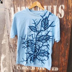 【OKURA 】オクラ ハリウッドランチマーケット ハリラン 聖林公司 インディゴ プリント Tシャツ  1(S)