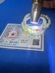 美品 天然翡翠ヒスイA商品 6mm ネックレス 4608-1/6