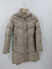 M-PREMIER ダウンコート 34サイズ ベージュ フード付き ロング丈 アウター