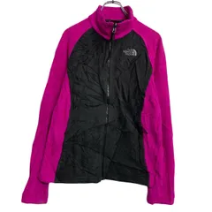 THE NORTH FACE フリースジャケット レディース M ブラック ピンク ノースフェイス ハーフジップ ロゴ 古着卸 アメリカ仕入 a703-5196