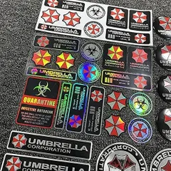 【人気商品】ステッカーシール 反射素材 防水 車ステッカー アンブレラ社 反射 カッティングステッカー バイオハザード 漫画 アニメ 車アクセサリー 自転車 汎用 車ステッカー 車ドア 窓 壁シール 装飾 デカール シール (80+103)