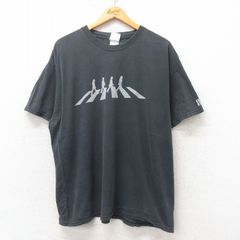 XL/古着 半袖 ビンテージ ロック バンド Tシャツ メンズ 00s ビートルズ 大きいサイズ コットン クルーネック 黒 ブラック 25jun20 中古