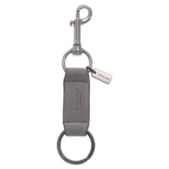 COACH (コーチ) ロゴプレート レザーキーケース グレー