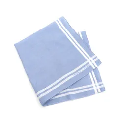 【中古】エルメス HERMES コットン ハンカチ ブルーxホワイト【メンズ】のサムネイル