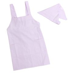 エプロン 子供用 キッズ ストライプ柄 三角巾付き H型 学校 給食 エプロン 男の子 女の子 三角布 エプロン2点セット 110cm130cm150cm ピンク511510