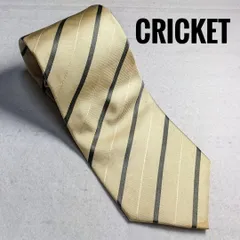 2:ネクタイ　CRICKET 約9.4㎝ クリーム色 D 775 ■