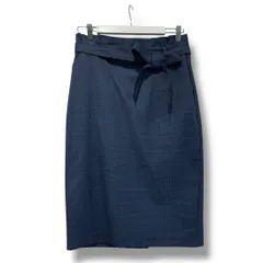 BANANA REPULIC バナナ リパブリック ミディスカート ベルト付き タイトスカート サイドポケット 青 ネイビー 千鳥格子 36サイズ レディース 秋 ゴーゴー古着マルイ草加店 鴻519