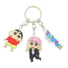 【メール便】TOMORROW X TOGETHER クレヨンしんちゃん キーホルダー 3連アクリルキーホルダー TAEHYUN ハセ プロ TXT K-POP アーティスト キャラクター グッズ 