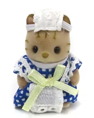 【中古】おもちゃ シマネコの赤ちゃん(キッチンユニフォーム) 「シルバニアファミリー」 シルバニア森のキッチン限定