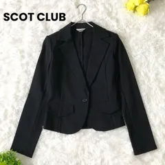 【美品✨スコットクラブ】テーラードジャケット シングル　アウター　美シルエット　黒