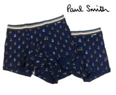 ※土227新品▼ ポールスミス Paul Smith ボクサーパンツ 2枚セット 【 LL 】 ショートボクサー 下着 パンツ Paul Smith 紺系 匿名配送