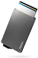 【特価セール】アルミニウム スライド式 スペースグレイ(クリップ無し) 磁気防止 スキミング防止 クレジットカードケース [zepirion]