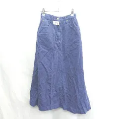 ◇ Θ PINK HOUSE ブランドロゴタグ付き バックリボン ロング丈 タイト スカート サイズ表記なし ブルー系 レディース E  【1412090040474】