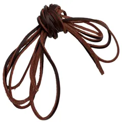 (エスネット) 牛革 レザー コード 本革 紐 ひも 平紐 チョーカー ネックレス チャーム ビーズ アクセサリー 厚さ 2mm diy （幅5ｍｍ 3m） [ショート5mm 3m]