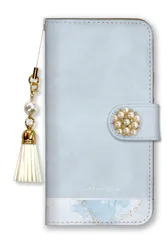 iPhoneX iPhoneXS ケース 手帳型 アイフォンX アイフォンXS スマホケース パール デコ付き ストラップ付 韓国 大理石 マーブル柄 おしゃれ オシャレ 大人 ネイビー ブルー パープル カラー07