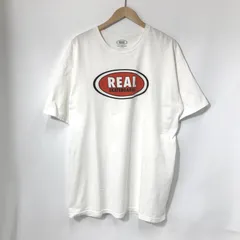 REAL SKATE BOARDS リアルスケートボード Tシャツ 半袖 ロゴ プリント  古着 サイズ表記なし XLサイズ相当 ホワイト トップス A14370◆