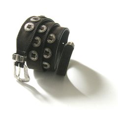 【新品】 ALBERTO LUTI ／ アルベルト ルティ　ベルト イタリア製 コンチョベルト コンチョボタン レザーベルト スエードレザー ブラウン カジュアル キレイめ ｜ オールシーズン