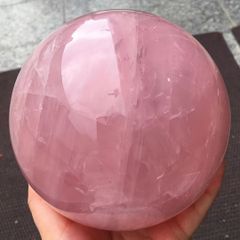 2.1kg/110mm】ローズクォーツ スフィア 天然石 個性的な一点物 癒し