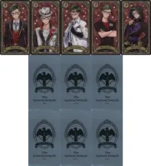 【中古】キャラカード トレイ・クローバー カードセット ホログラム(ビジュアルカード5枚＆保護フィルム6枚セット) 「ディズニー ツイステッドワンダーランド」 ディズニーストア限定