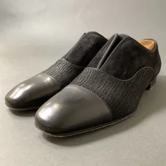 2f30 《美品》 Christian Louboutin クリスチャンルブタン 切替デザイン スリッポンシューズ ドレスシューズ 革靴 サイズ41 1/2 ブラック メンズ 紳士靴のサムネイル