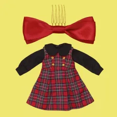 【新品】ドールアクセサリー 22cm用 チャックジャンパースカートセット(レッド) 「Blythe-ブライス-」 Dear Darling Fashion for Dolls