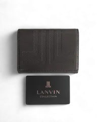 LANVIN collection レザー カードケース 名刺入れ 茶 ブラウン ランバン コレクション