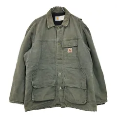 90年代 USA製 Carhartt カーハート トラディショナルジャケット カーキ(メンズ XL)中古 古着 U4828