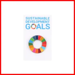 Kancharo 国連ガイドライン対応 SDGs 台紙付き ピンバッジ バッチ バッヂ 1個からまとめ買いまで (丸みタイプ（ピンタイプ） 1個)