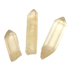 【送料無料】つくしサイエンス シトリン 黄水晶 クォーツ 原石 結晶 鉱物標本 天然石 パワーストーン ルーマニア産 3個【返品・交換保証】