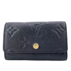 【中古】LOUIS VUITTON ルイ・ヴィトン ミュルティクレ 6 M64421 モノグラム・アンプラント ブラック ノワール レディース キーケース 25011424 RD