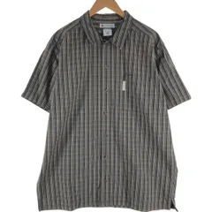 古着 00年代 コロンビア Columbia 半袖 ストライプシャツ ボックスシャツ メンズXL相当/eaa539725