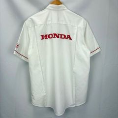 Born to Race Honda Racing ワーク半袖シャツ ボタンダウン サイズＬ 07081004 01 汚れ