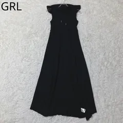 グレイル　ロングワンピース　フレア　ノースリーブ　フード　ドローストリング　カジュアル　エレガント　上品　ブラック　Lサイズ