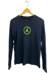 NIKE (ナイキ) JORDAN SPRT DNA ハイブリッドクルーTシャツ 長袖Tee ロゴプリント コットン100％ 中国製 CV3001-010 S ブラック×マルチカラー メンズ/004