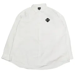 良品 22SS F.C.R.B. F.C.Real Bristol エフシーアールビー COOLMAX BIG LOGO BAGGY SHIRT シャツ 長袖 ロゴプリント S 白 メンズ 古着 中古 USED