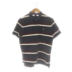 ポロ バイ ラルフローレン Polo by Ralph Lauren 半袖 ポロシャツ ボーダー L 紺 ボルドー /HK ■OS
