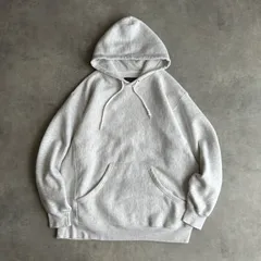 90s〜00s/JANSPORT/プルオーバーパーカー/リバースウィーブタイプ/無地/ホワイトグレー/白灰色/M/ノームコア/ソリッド/プレーン/ブランク/フーディ/サイドリブ/jmaple