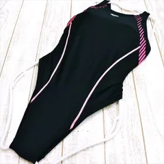 SE2-X84☆arenaアリーナ競泳水着 L *黒 ピンク 美しい キレイ スタイリッシュ オープンバック 目立つ レディース 練習用水着 フィットネスジムプール ワンピース■