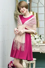 新品 未使用 レースショール 結婚式 大判ショール パール ストール ボレロ