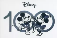 【中古】キャラカード ミッキー＆ミニー(線画) 「ディズニー100 ワンダーカードコレクション」