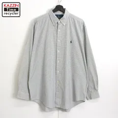 00s RALPH LAUREN チェック柄 YARMOUTH ボタンダウン 長袖シャツ メンズ 表記16 34/35サイズ