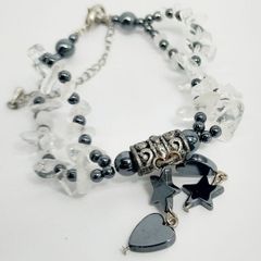 水晶 2連 ブレスレット さざれ石 天然石 ブレスレット ジェムストーン AUULA jewelry 122833